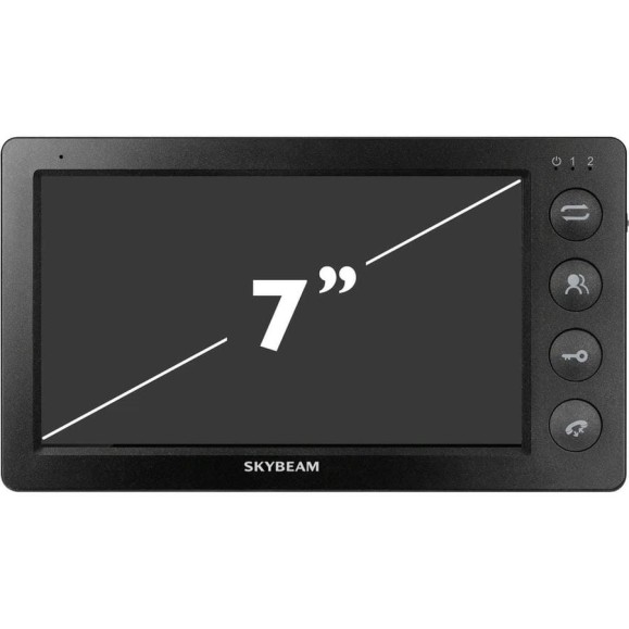 Монитор видеодомофона SkyBeam 7, с мех кнопками, черный 94705MBL Монитор видеодомофона SkyBeam 7, с мех кнопками, черный 94705MBL