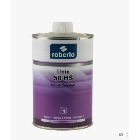 Лак ROBERLO 2K UNIX 50HS акриловый, 2:1, 1л (БЕЗ ОТВЕРДИТЕЛЯ) 600516