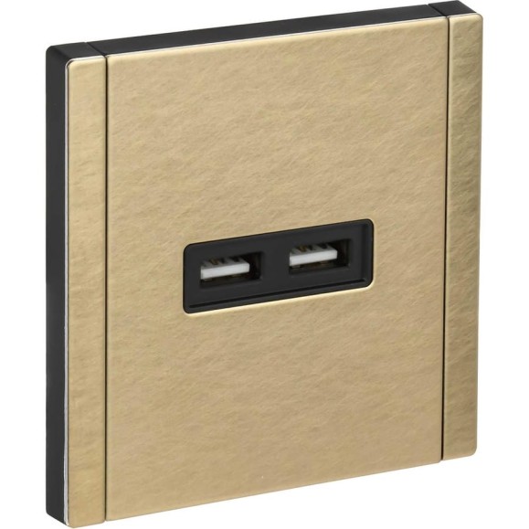 Розетка USB IEK FORTE&PIANO A+A 3,1А FP649M шампань FP-U21-D31-M-K37