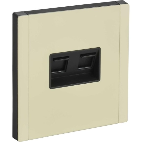 Розетка компьютерная 2-ая IEK FORTE&PIANO RJ45 кат.6 FP834M слоновая кость FP-K20-2-M-K41