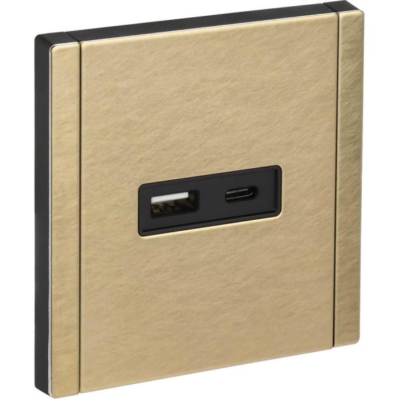 Розетка USB IEK FORTE&PIANO A+C 3,1А FP650M шампань FP-U22-D31-M-K37