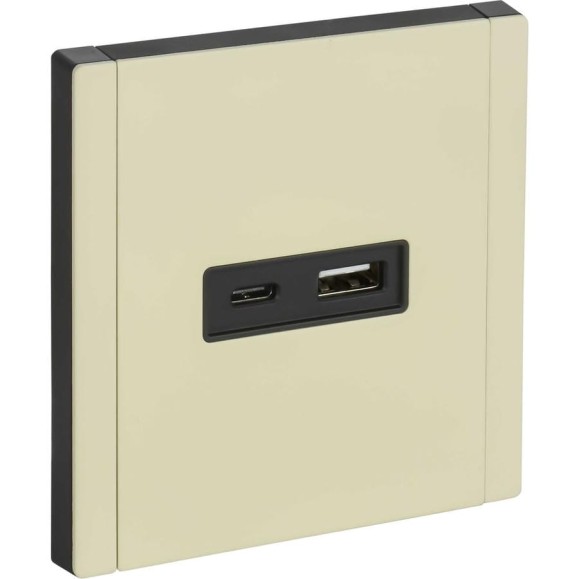 Розетка USB IEK FORTE&PIANO A+C 18Вт FP851M слоновая кость FP-U22-018-M-K41