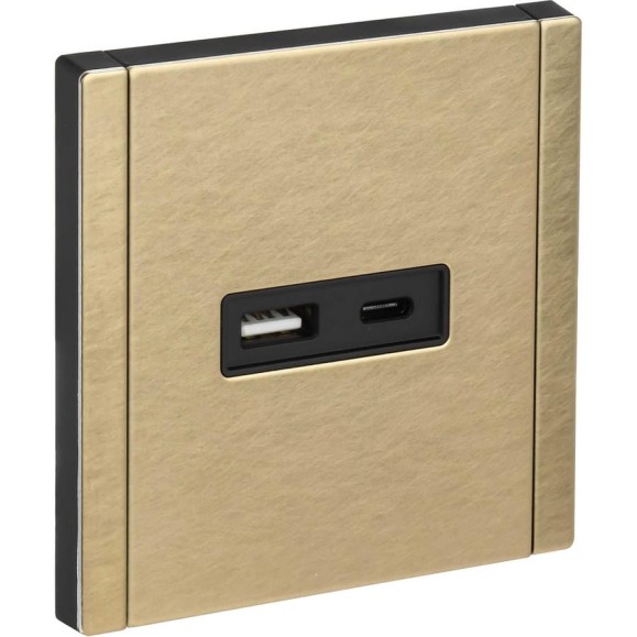 Розетка USB IEK FORTE&PIANO A+C 18Вт FP651M шампань FP-U22-018-M-K37