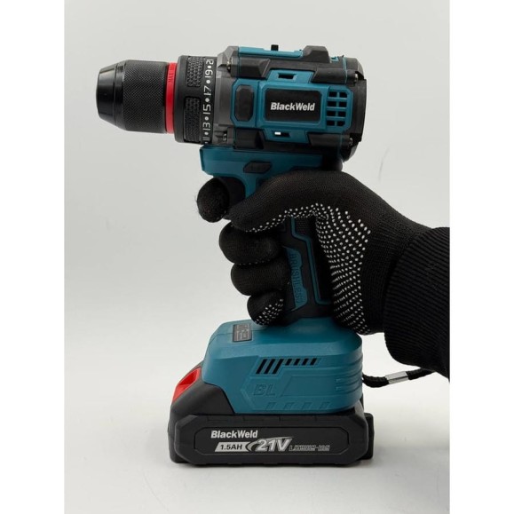 Бесщеточная аккумуляторная дрель-шуруповерт BlackWeld JZ02-10B 21V 1.5Ah 150175 Бесщеточная аккумуляторная дрель-шуруповерт BlackWeld JZ02-10B 21V 1.5Ah 150175