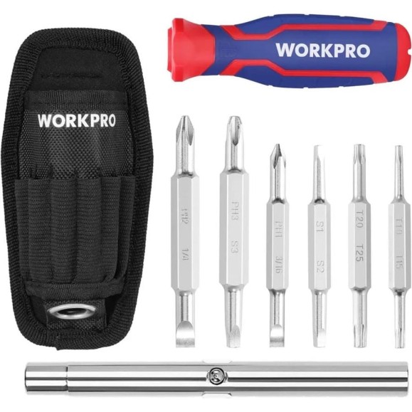 Отвертка-битодержатель WORKPRO 15-в-1 PRO WP221306
