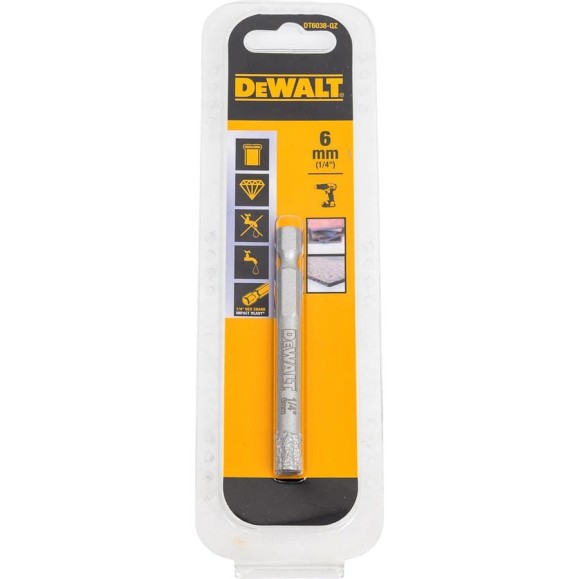 Сверло алмазное трубчатое DEWALT EXTREME, 6 мм, 1 шт DT6038-QZ