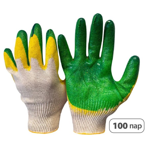 Перчатки SaveHands 105, ХБ с двойным латексным обливом, 9 р., 13 класс, упаковка 100 пар 101105-100 Перчатки SaveHands 105, ХБ с двойным латексным обливом, 9 р., 13 класс, упаковка 100 пар 101105-100