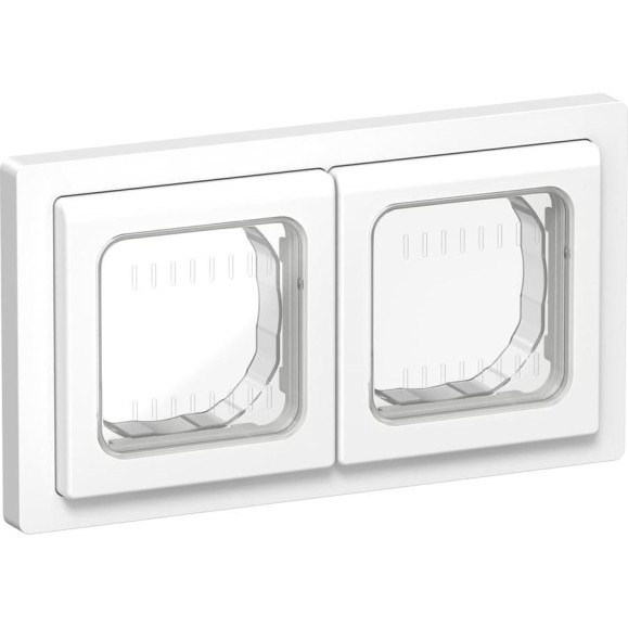 Рамка 2-местная IEK FLITE IP55 Рпро-2-55-ФлБ белый FI-M20-32-55-K01