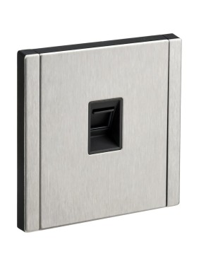 Розетка компьютерная IEK FORTE&PIANO RJ45 кат.6 FP731M никель FP-K10-2-M-K50