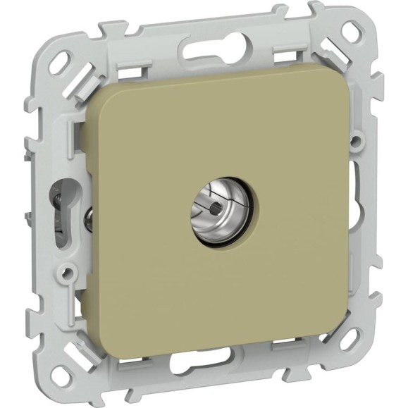 Розетка TV IEK FLITE экранированная оконечная тип M РТВм-1-1-1-ФлО оливковый FI-A13-O-K26
