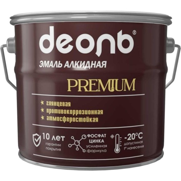 Эмаль с фосфатом цинка алкидная Деоль PREMIUM синяя RAL 5005 глянцевая 5л 00033109 Эмаль с фосфатом цинка алкидная Деоль PREMIUM синяя RAL 5005 глянцевая 5л 00033109