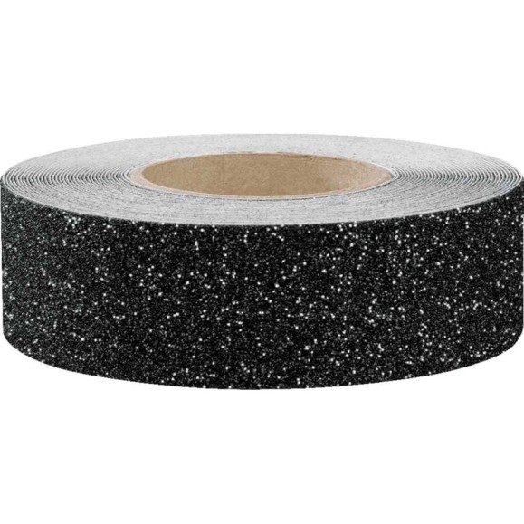 Противоскользящая лента Mehlhose GmbH Блестящий тип среднее зерно 60 Grit цвет черный с вкраплениями износостойкость 1 млн шагов 50 мм х 18,3 м M8SR050183