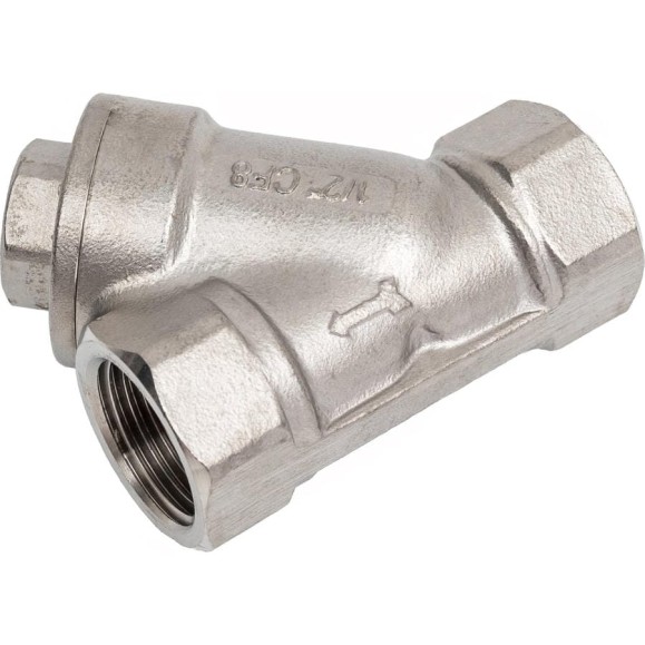 Обратный клапан NEWKEY муфтовый Y-тип нержавеющий, AISI304 DN15 (1/2), (CF8), PN64 NK-YC15/4