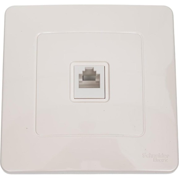 Телефонная розетка Systeme Electric BLANCA RJ11, МОЛОЧНЫЙ BLNIS011002