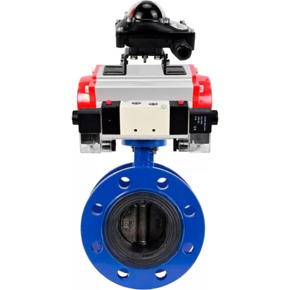 Затвор дисковый DN.ru GGG40-304-EPDM-2W-F-R Ду300 Ру16 пневмопривод DA-210, пневмораспределитель (2EM) 220VAC, БКВ LSB-210 D050-56152 Затвор дисковый DN.ru GGG40-304-EPDM-2W-F-R Ду300 Ру16 пневмопривод DA-210, пневмораспределитель (2EM) 220VAC, БКВ LSB-210 D050-56152