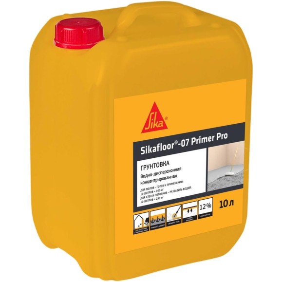 Грунтутовка акриловая SIKA floor-07 Primer Pro канистра 10 л  592082