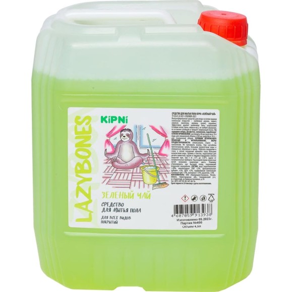 Средство для мытья пола KIPNI Зеленый чай канистра 4,5 л 4620219475800
