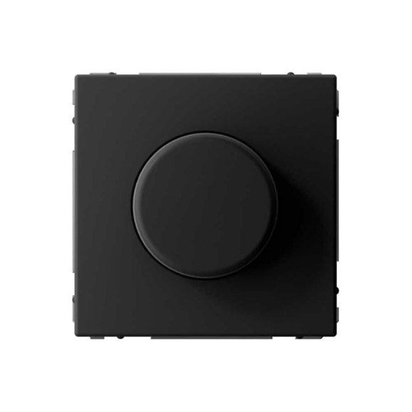 Cветорегулятор (диммер) поворотно-нажимной Systeme Electric ArtGallery, LED, RC, 400Вт, механизм, Черный шелк GAL001723