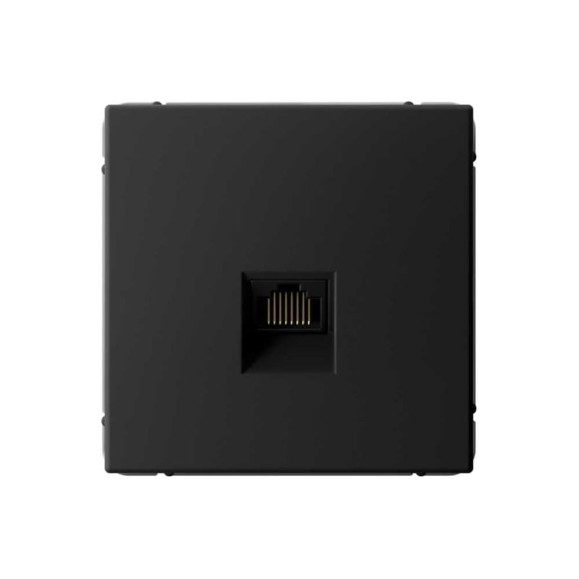 Розетка компьютерная Systeme Electric ARTGALLERY RJ45, кат. 5е, механизм, черный шелк GAL001783