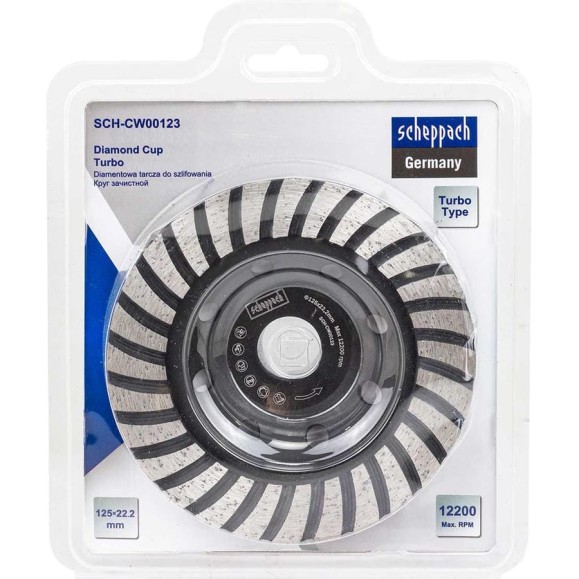Круг зачистной Scheppach 125х22.2мм Sch-CW00123(62947) Круг зачистной Scheppach 125х22.2мм Sch-CW00123(62947)