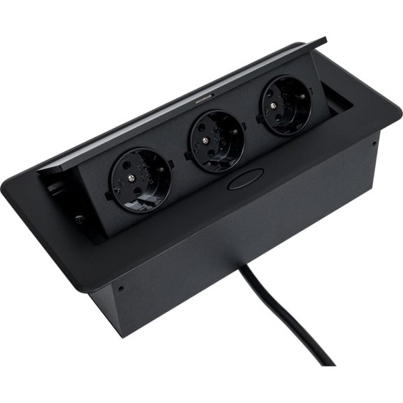 Розетка CACTUS CS-SOCKET-EU3-BK для столешницы (уп.:1шт) 1895571