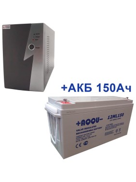 Комплект ИБП ELTENA Intelligent 500LT2 (300Вт) + АКБ AQQU 12ML150 (12В, 150Ач) I500LT2/12ML150