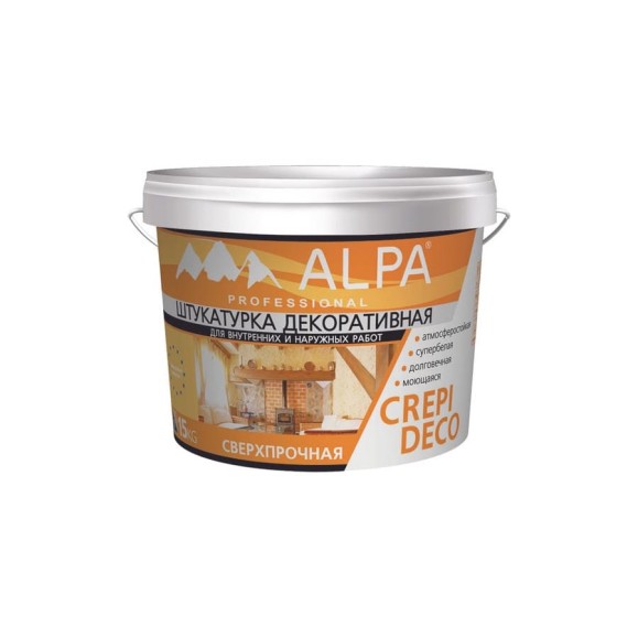 Штукатурка ALPA Крепи Деко белая 15кг NEW фракция 1,5 3488570010525 Штукатурка ALPA Крепи Деко белая 15кг NEW фракция 1,5 3488570010525