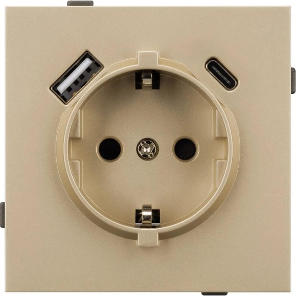 Механизм розетки с USB зарядкой Arlight SCT-TENDO-MUAC-SFPL-GD 1шт 054608