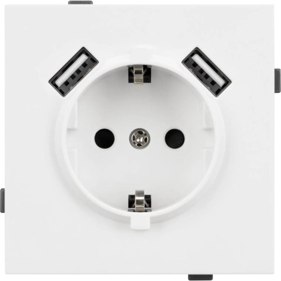 Механизм розетки с USB зарядкой Arlight SCT-TENDO-MUAA-PL-WH 1шт 054082 Механизм розетки с USB зарядкой Arlight SCT-TENDO-MUAA-PL-WH 1шт 054082