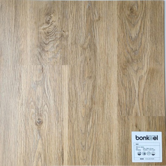 Плитка ПВХ замковая SPC Bonkeel Бэйс 343, 3,5x150x1200 мм (1,8 м²/10 шт) 644674