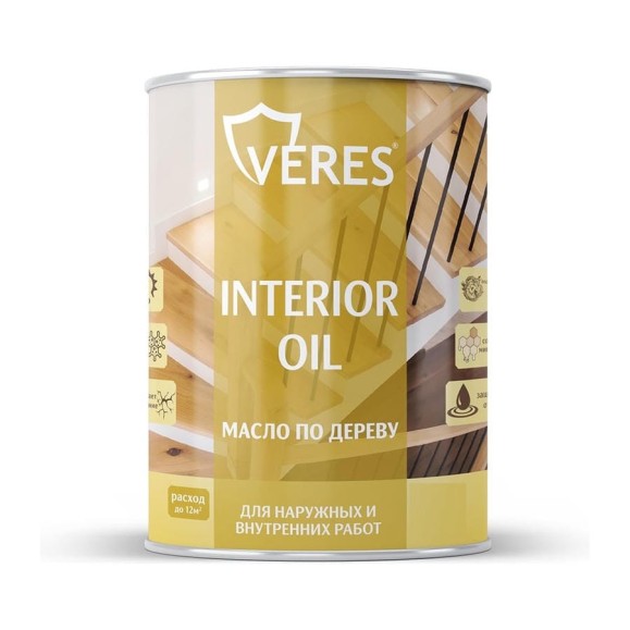 Масло для дерева VERES Interior Oil, 0,85 л, палисандр 280568 Масло для дерева VERES Interior Oil, 0,85 л, палисандр 280568