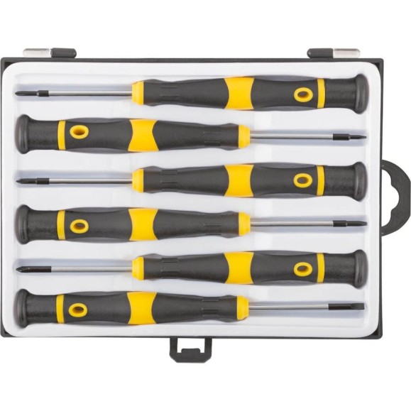 FIT Отвертки для точных работ FIT CrV, 6 шт., PH/SL, пластиковый кейс 56145