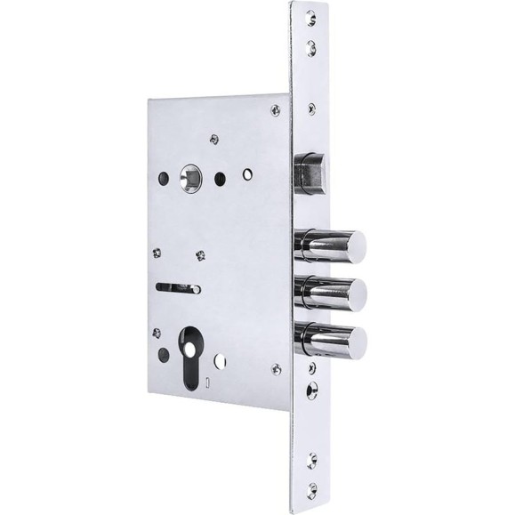 Корпус врезного замка Punto c защёлкой MDV30C-816 CP (V30/C) CP хром тех.уп. 58001