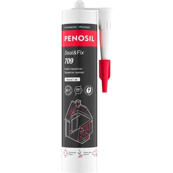 Клей-герметик гибридный эластичный Penosil Seal&Fix 709 280 мл, белый H5149 Клей-герметик гибридный эластичный Penosil Seal&Fix 709 280 мл, белый H5149