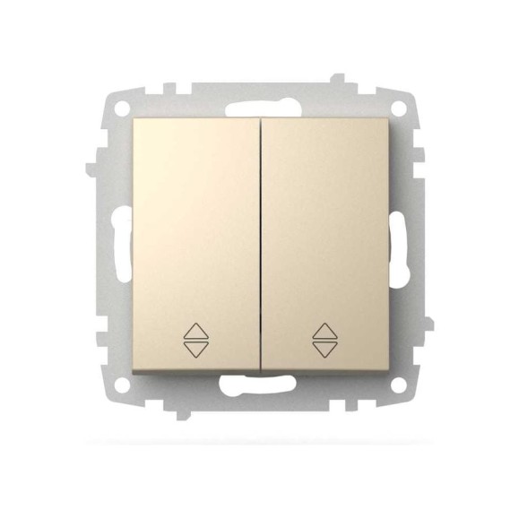 Переключатель двухклавишный проходной ELBI Zena Vega слоновая кость M+K 609-012500-211 Переключатель двухклавишный проходной ELBI Zena Vega слоновая кость M+K 609-012500-211