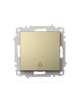 Выключатель одноклавишный проходной ELBI Zena Vega титан M+K 609-011400-209