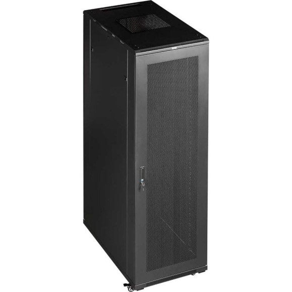 Шкаф TWT 19 Business, 18U 600x800, черный, передняя дв. перфорир., задняя дв. распашная перфорир. TWT-CBB-18U-6x8-P1