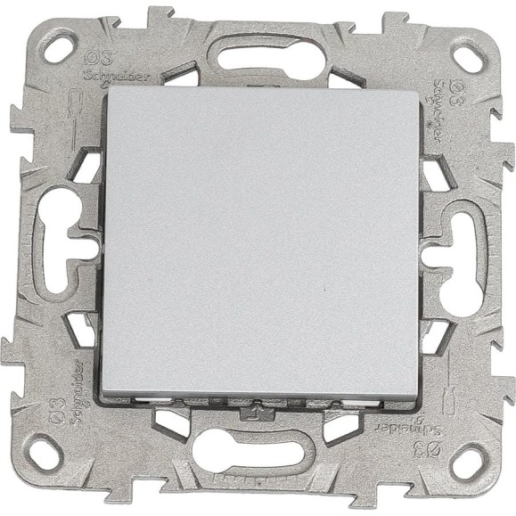 Переключатель Systeme Electric 1-кл. UNICA NEW 10AX 250В алюминий NU520330 1239905