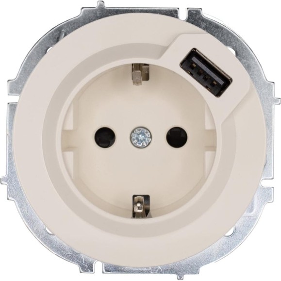 Розетка с/з + USB разъем Lezard OSEN слоновая кость 743-9088-181