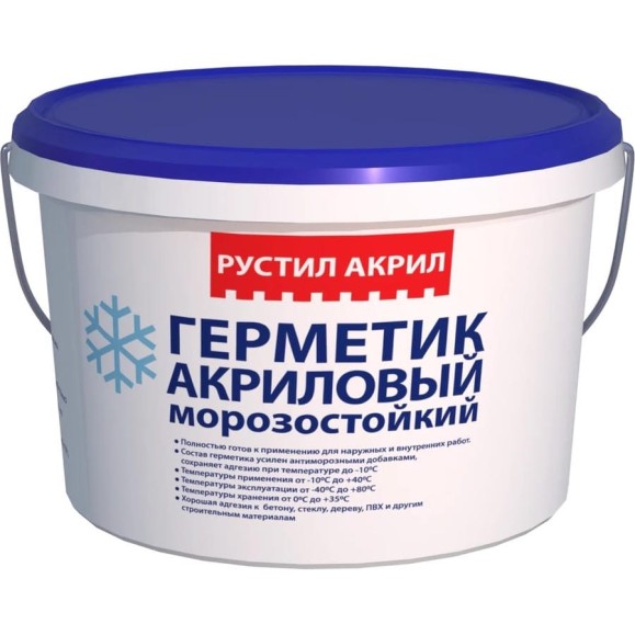 Акриловый герметик Рустил Акрил, 15 кг, белый 61457247