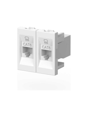 Розетка 2-я компьютерная (CAT 6) ELBI Moda Vox Белый M+K 611-040232-248
