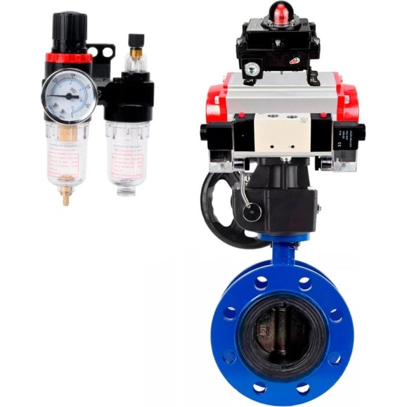 Затвор дисковый DN.ru GGG40-304-EPDM-2W-F-H Ду200 Ру16 пневмопривод DA-140, пневмораспределитель (2EM) 220VAC, БКВ LSB-410, дублером HDM-4, БПВ D050-56769 Затвор дисковый DN.ru GGG40-304-EPDM-2W-F-H Ду200 Ру16 пневмопривод DA-140, пневмораспределитель (2EM) 220VAC, БКВ LSB-410, дублером HDM-4, БПВ D050-56769