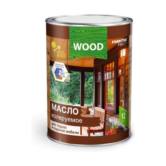 Масло колеруемое для террас и садовой мебели ABC FARBEN орех, 3 л, JOY 4100022562 Масло колеруемое для террас и садовой мебели ABC FARBEN орех, 3 л, JOY 4100022562