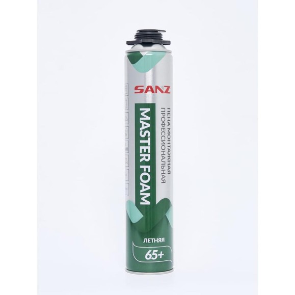 Пена монтажная профессиональная SANZ 65+, летняя, 850 г PU FOAM MASTER Summer PU-FOAM-Summer Пена монтажная профессиональная SANZ 65+, летняя, 850 г PU FOAM MASTER Summer PU-FOAM-Summer