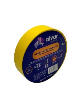 Изолента Alvar ПВХ 19мм, 20м, желтая (комплект из 10 штук) AL-1920Y_10 Изолента Alvar ПВХ 19мм, 20м, желтая (комплект из 10 штук) AL-1920Y_10