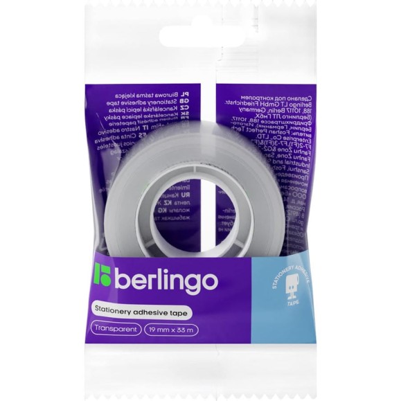 Набор клейкой ленты Berlingo, 35 шт., 19мм х 33м, прозрачная, в пакете AT19331 Набор клейкой ленты Berlingo, 35 шт., 19мм х 33м, прозрачная, в пакете AT19331