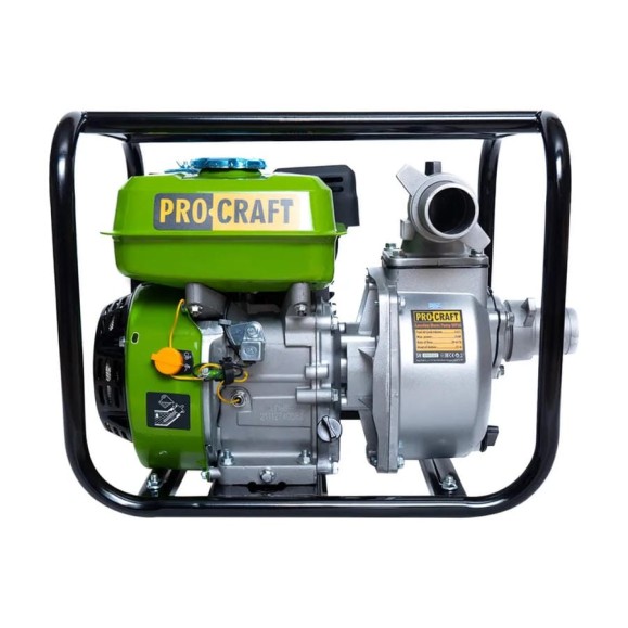 Мотопомпа бензиновая Procraft WP30 163 см³, 6,5 л.с., 30 м³/ч