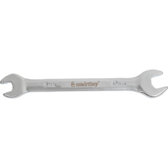 Ключ рожковый Smartbuy на 8 мм, 10 мм, хромированный, 40X, tools/600 SBT-UWS-8-10p1