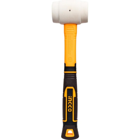 Резиновый молоток INGCO 220г, ручка фибергласс, нескольз., немаркий HRUH8908