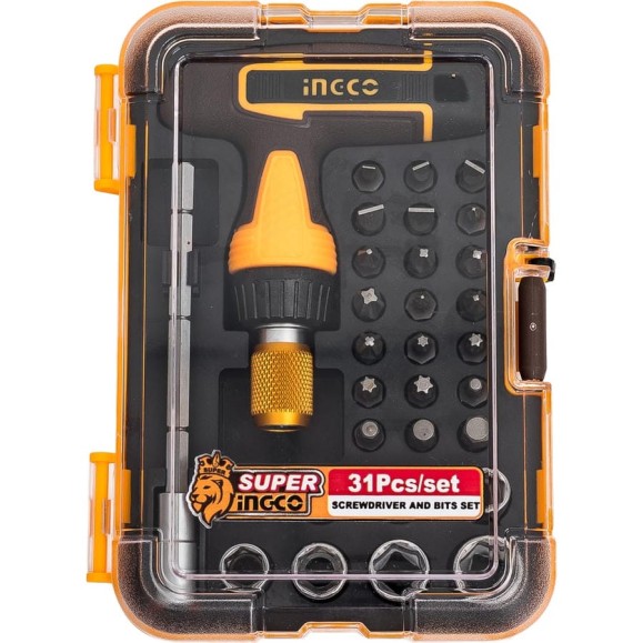 Набор отверток с Т-образной ручкой из 31 шт. INGCO SUPER HKSDB0318